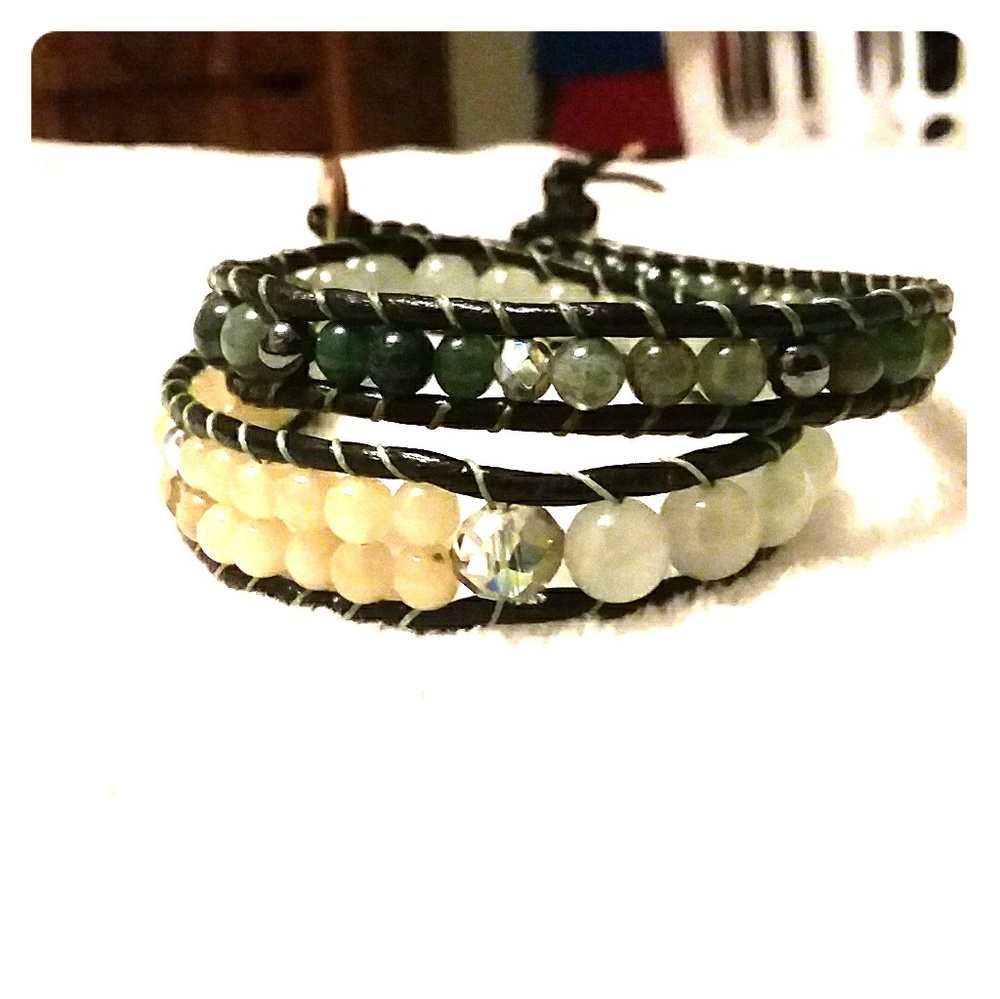 Topaz, Agate, and Aventurine bracelet